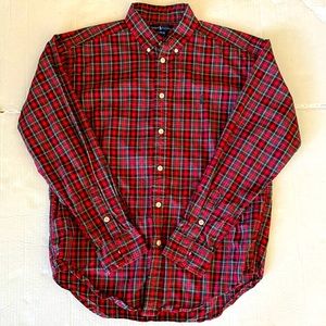 Ralph Lauren Teen Boy’s Size L 16/18 Long-Sleeve Button Down Plaid Shirt